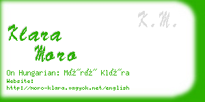 klara moro business card